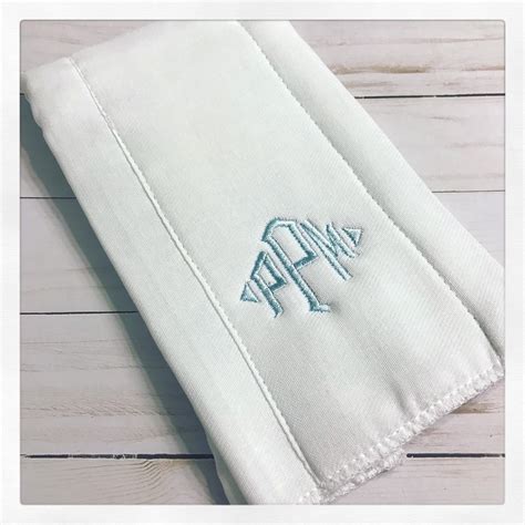 Monogrammed Burp Cloth Monogrammed Burpcloth Personalized Baby T