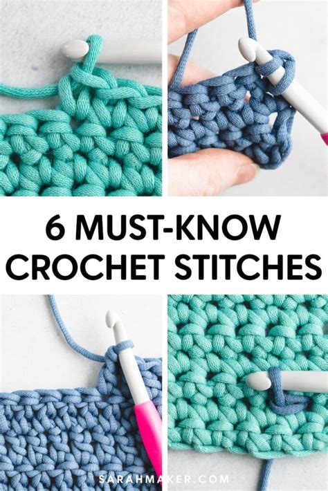 How To Crochet 6 Basic Crochet Stitches For Beginners Sarah Maker