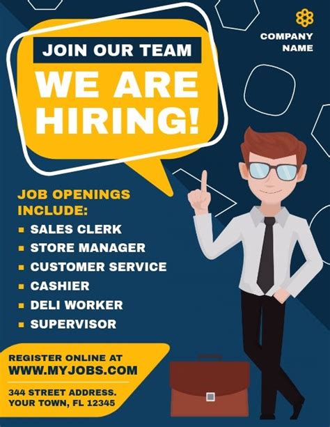 Hiring Job Poster Job Opening Recruitment Poster Design
