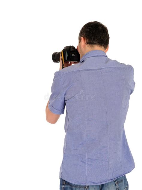 Male Photographer From Back Taking Picture Royalty Free Stock Images