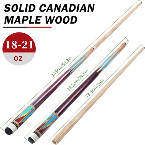 Buy Aklot Pool Stickbilliard Cue Sticks58 Canadian Maple Wood Pool Cues Sticks Unique Design