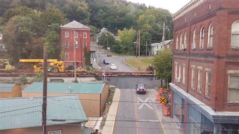 Long Work Train Passes Through Piedmont West Virginia Youtube