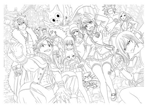 Manga Characters Manga Anime Adult Coloring Pages