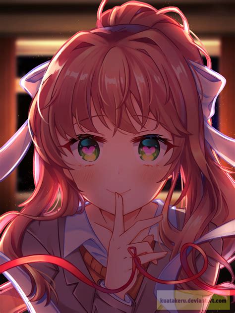 Monika Doki Doki By Kuatakeru On Deviantart