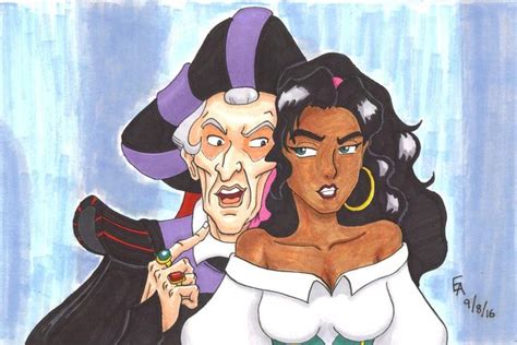 Frollo And Esmeralda By Mayorlight On Deviantart Disney Art Artist Esmeralda