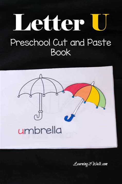 Free Letter U Worksheets For Preschool Cut And Paste Book