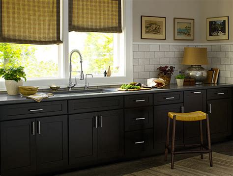 There are so many kitchen cabinet types to transitional kitchen cabinets can be more traditional cabinet designs with modern hardware, or a kitchen with modern shaker cabinets as well. Kitchen Design Ideas Dark Cabinets