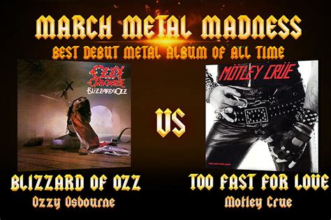 Ozzy Osbourne Vs Motley Crue March Metal Madness 2017 Round 1