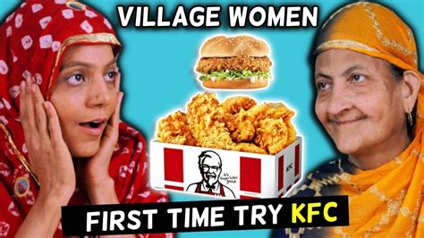 Village Women Lick Their Fingers After Eating Kfc For First Time Tribal People Try Kfc Youtube