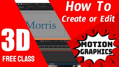 Learn How To Create Or Edit 3d Motion Graphics With Display Name Using