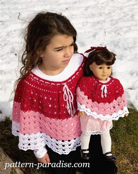 Poncho Abbys Dolly And Me Pdf16 221 Craftsy Crochet Doll Clothes