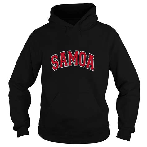 Samoa Varsity Style Red Text Shirt