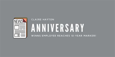 Claire Celebrates 10 Years At Winns