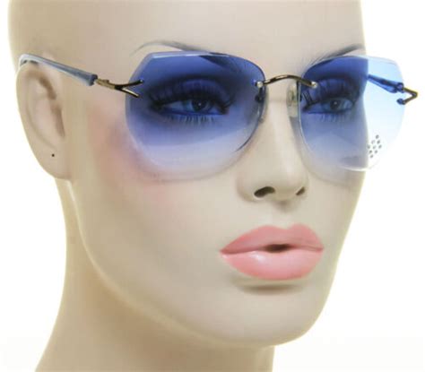Square Women Sunglasses Blue Retro Designer Fashion Vintage Style Metal Frame Ebay