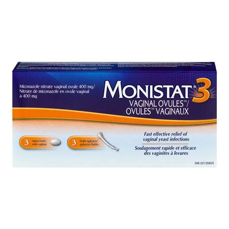 monistat 1day yeast infection treatment ovule external