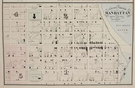 Historical Map Of Manhattan Ks Manhattan Map State Of Kansas