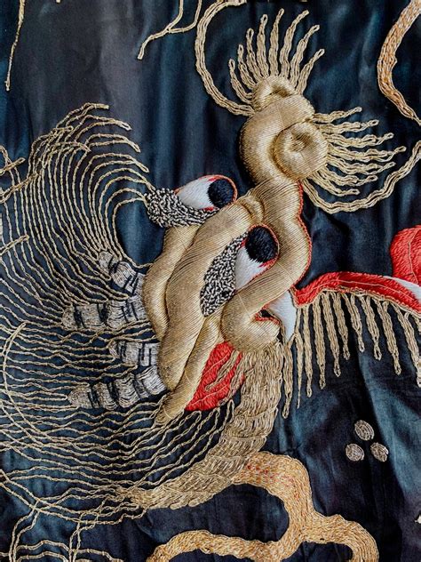 Rare 1920 S Japanese Silk Kimono Dragons Bordado Antiguo Etsy
