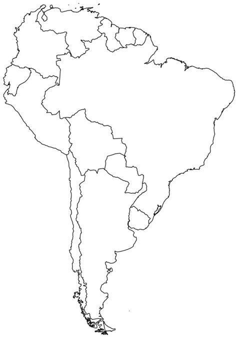 Mapa De Am Rica Del Sur Sudam Rica Pol Tico F Sico Para Imprimir