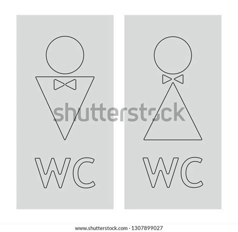 Wc Icon Toilet Restroom Icon Malefemale Stock Vector Royalty Free Shutterstock