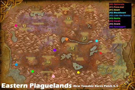 Wow Rare Spawns Eastern Plaguelands Tamable Rares Added In 51