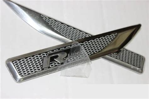 R Line Side Wing Fender Emblem Badge Sticker Fit For Vw Golf Polo