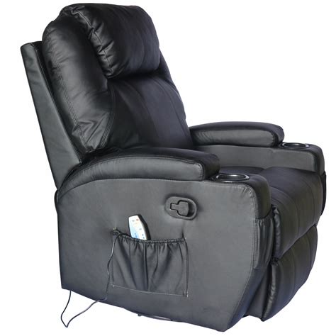 Outsunny Homcom Deluxe Heated Vibrating Vinyl Leather Massage Recliner And Reviews Wayfair
