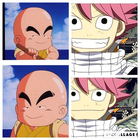 Natsu And Krillen Funny Faces Funny Faces Funny Character