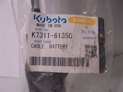Kubota Battery Cable Part K7311 61350 New In Package Ebay