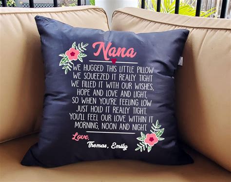 Nana We Hugged This Pillow Mothers Day Throw Pillow Etsy