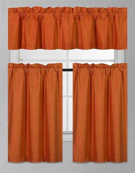 Burnt Orange Kitchen Curtains Curtains And Drapes