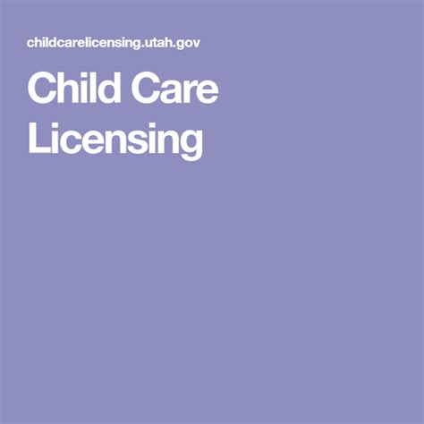 Child Care Licensing Childcare Children Care