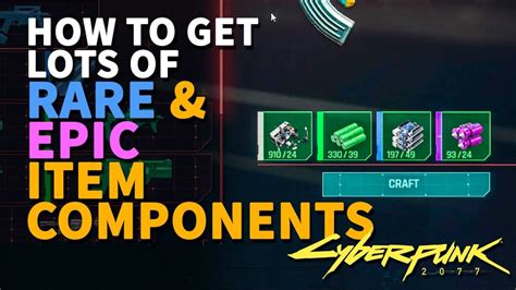 Cyberpunk 2077 How To Get More Crafting Components
