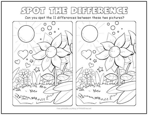 Printable Spot The Difference