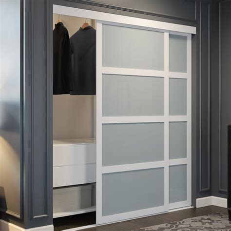 Oxford Frosted Glass Sliding Closet Door And Reviews Wayfair Closet