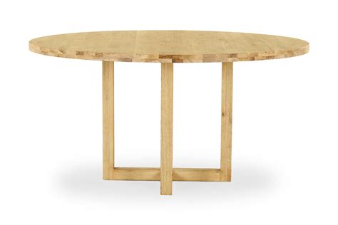 Bronte Round Brushed 150cm Coastal Dining Table Solid American Oak By