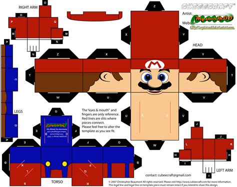 Mario Papercraft Toy Free Printable Papercraft Templates