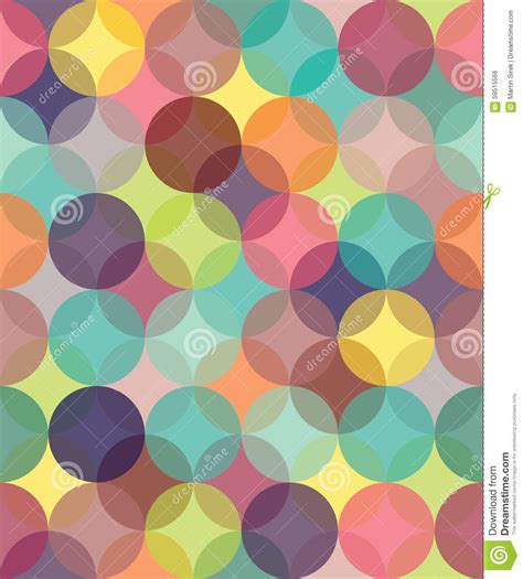 Vector Modern Seamless Colorful Geometry Pattern Circles