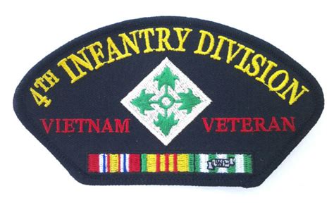 4th Infantry Division Vietnam Veteran Military Us Army Cap Patch Pm1410