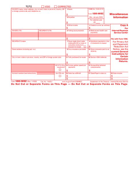 Printable Form 1099 Misc Rhode Island Fill Exactly For Your State