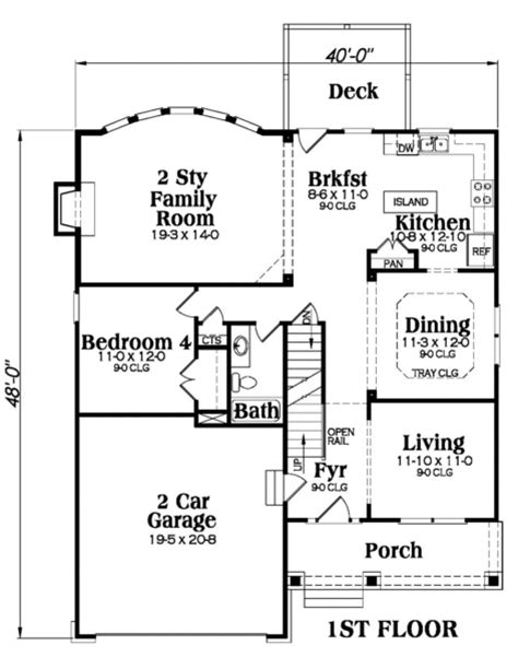 House Plan 009 00103 Narrow Lot Plan 2533 Square Feet 4 Bedrooms