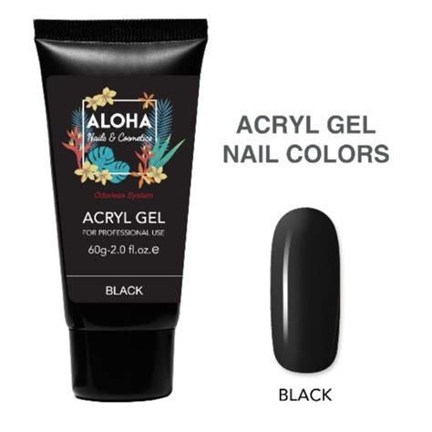 Acryl Gel Aloha UV LED Black 60gr Aloha Nails Cosmetics SHOPFLIX Gr
