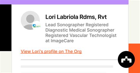 Lori Labriola Rdms Rvt Lead Sonographer Registered Diagnostic Medical Sonographer Registered