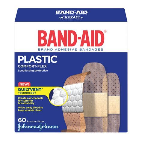 Band Aid Brand Adhesive Bandages Plastic Strips ONE SIZE FITS ALL 60