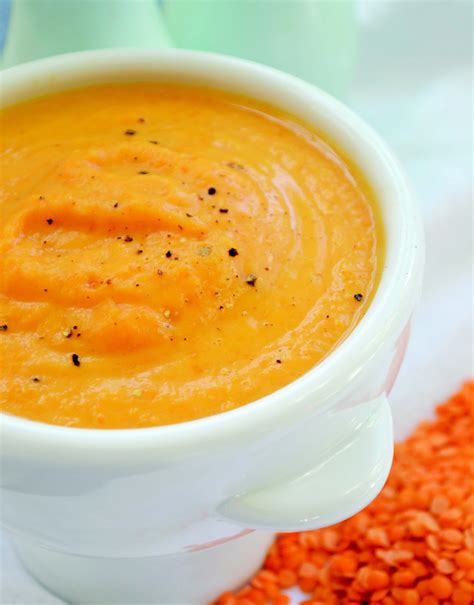 Red Lentil And Sweet Potato Soup Recipe A Blissful Life