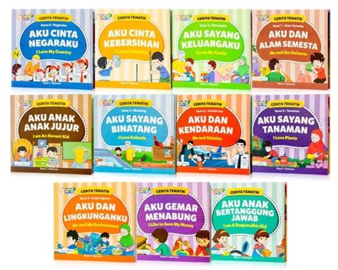 Buku Cerita Anak Tematik Bergambar Bilingual Full Color Aku Dan