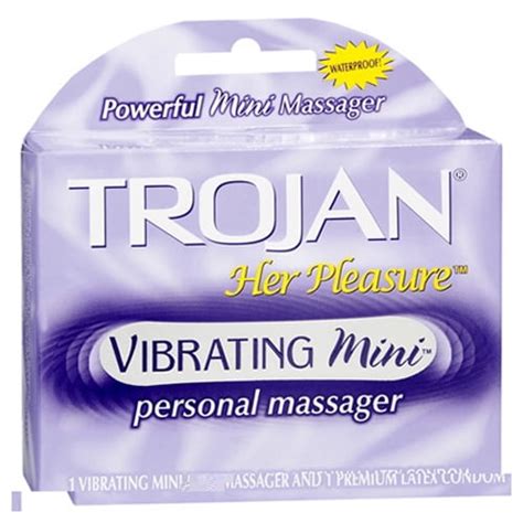 trojan vibrations ultra touch intense vibrating fingertip and condom personal massager