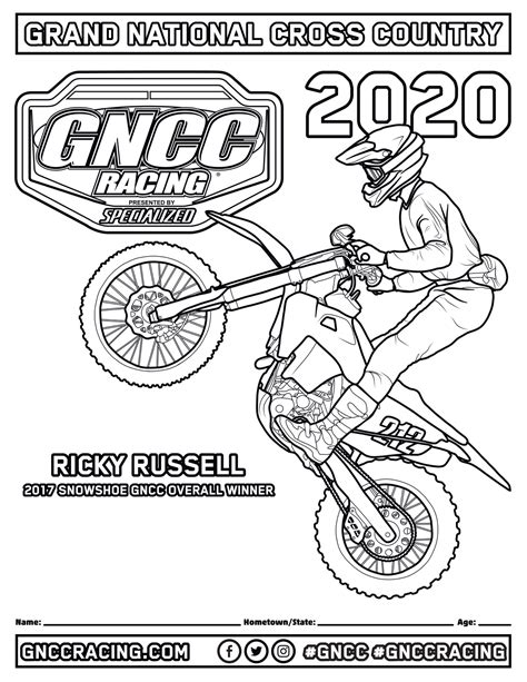 The pictures featured on motorcycle coloring pages can vary from regular motorcycles and police. Fresh GNCC Coloring Pages For Your Kids - GNCC Racing ...