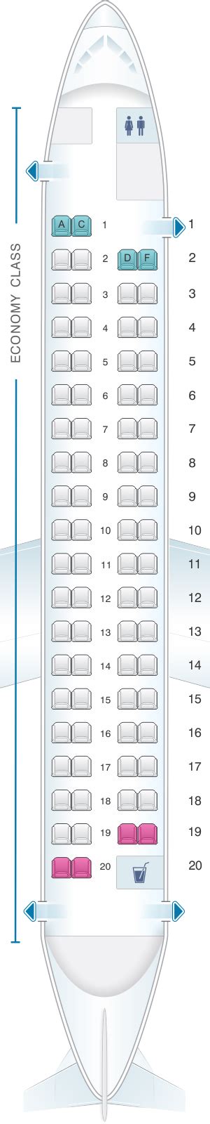 Seat Map Brussels Airlines Bombardiers Dh8 Q400 Seatmaestro