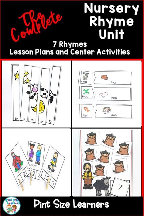 Kindergarten Nursery Rhyme Lesson Plans Nancy Dobbins Kindergarten