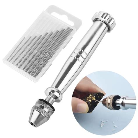 1Set Metal Hand Drill Equipments UV Epoxy Resin Mold Tools With 0 8 3mm